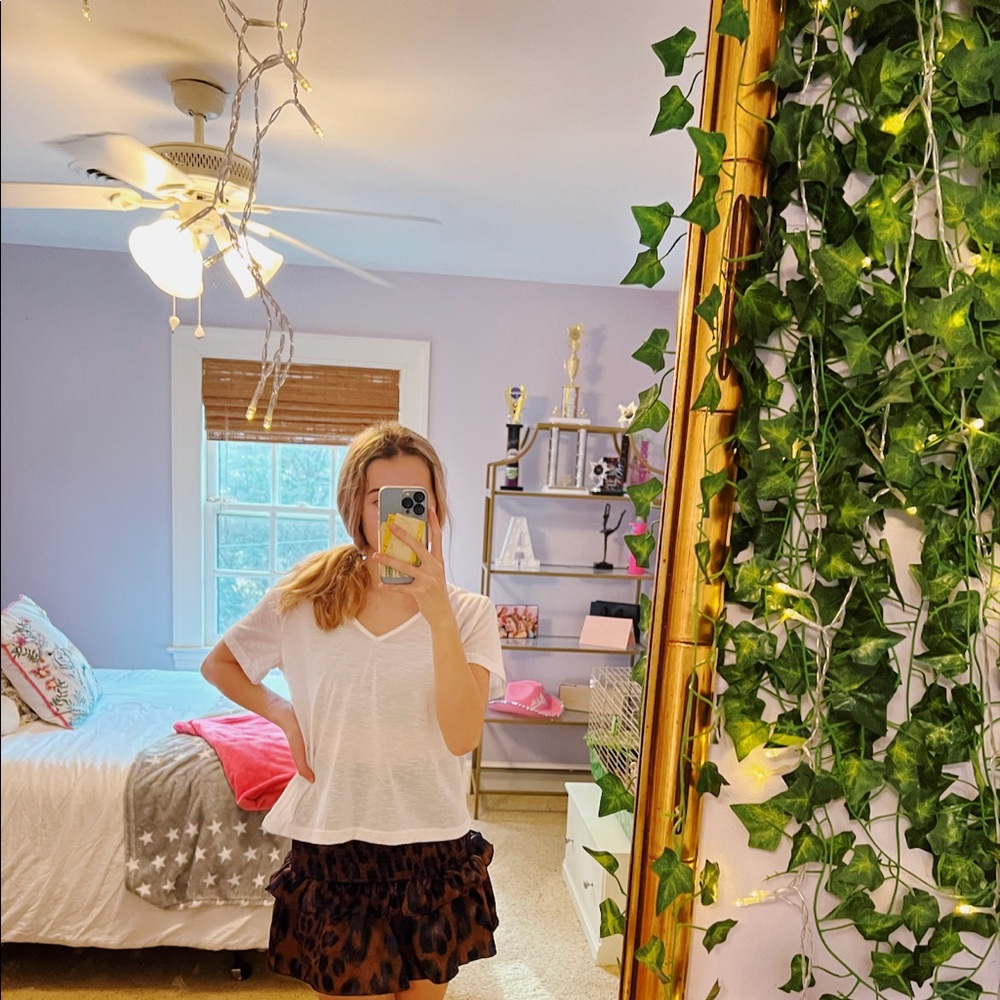 Preppy Leopard Skirt size medium (or small) NWT